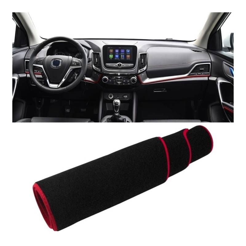 Auto Dashboard Abckung Matte Für Changan Für CS55 2017 2018 2019 Armaturenbrett-Abdeckung Sonnenschutz Rutschsichere Unterlage(A Red Side) von MLTLKPPVNG