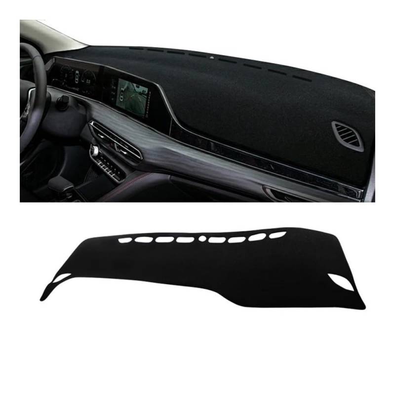 Auto Dashboard Abckung Matte Für Changan Für Eado Plus 2020 2021 2022 2023 Auto-Armaturenbrett-Abdeckung Armaturenbrett-Matte Sonnenschutz Lichtschutz Rutschfeste Unterlage(LHD Black Side) von MLTLKPPVNG