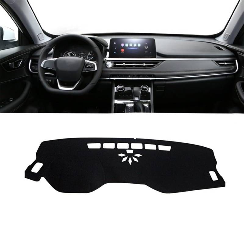 Auto Dashboard Abckung Matte Für Chery Für Tiggo 8 Pro 2019 2020 2021 2022 2023 2024 Auto-Armaturenbrett-Abdeckung Armaturenbrett-Matte Sonnenschutz Rutschfeste Unterlage(A Black Side) von MLTLKPPVNG