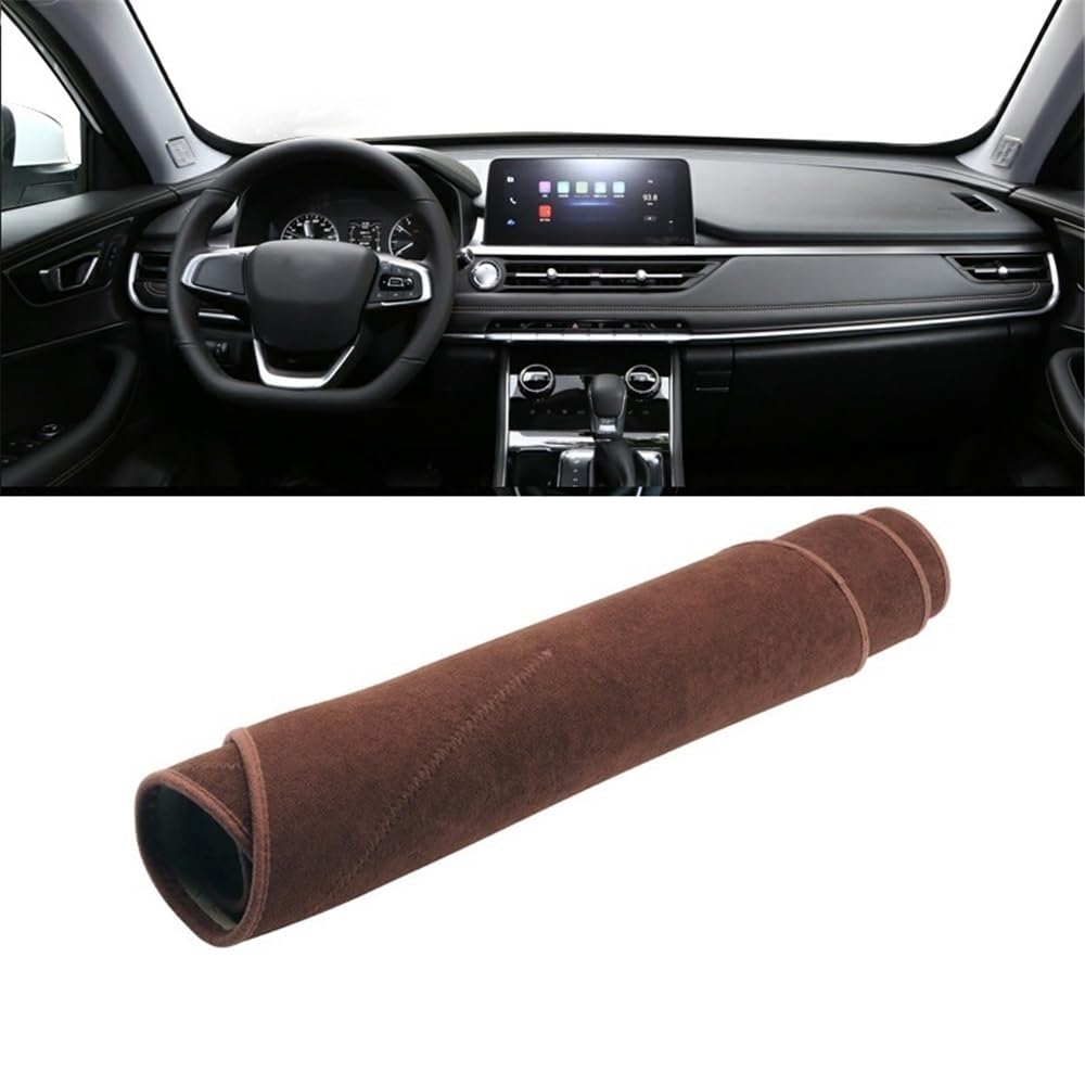 Auto Dashboard Abckung Matte Für Chery Für Tiggo 8 Pro 2019 2020 2021 2022 2023 2024 Auto-Armaturenbrett-Abdeckung Armaturenbrett-Matte Sonnenschutz Rutschfeste Unterlage(B Brown) von MLTLKPPVNG