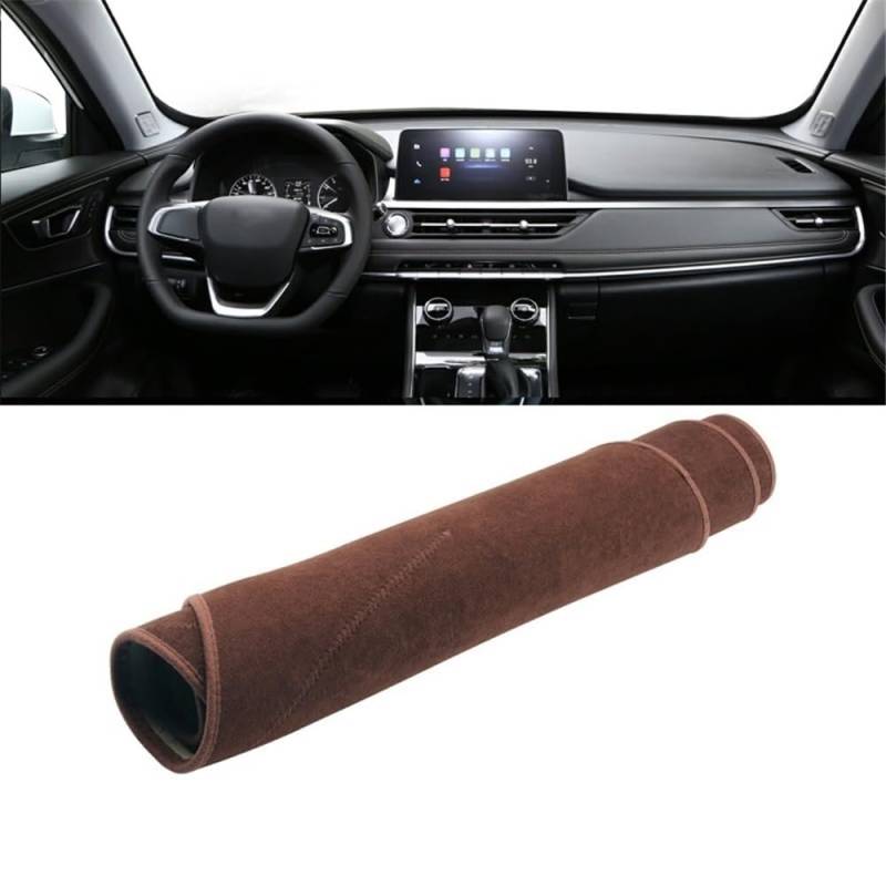 Auto Dashboard Abckung Matte Für Chery Für Tiggo 8 Pro 2019 2020 2021 2022 2023 2024 Auto-Armaturenbrett-Abdeckung Armaturenbrett-Matte Sonnenschutz Rutschfeste Unterlage(B Brown) von MLTLKPPVNG