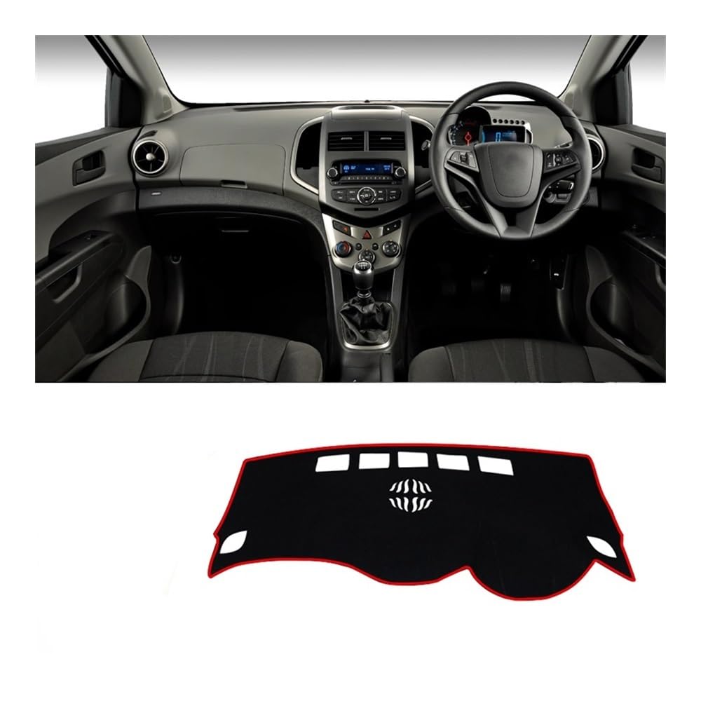 Auto Dashboard Abckung Matte Für Chevr&olet Für Trax 2017 2018 2019 Auto-Armaturenbrett-Abdeckung Armaturenbrett-Matte Sonnenschutz Rutschfeste Unterlage(A Red Side RHD) von MLTLKPPVNG
