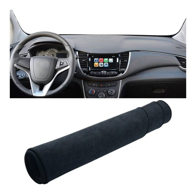 Auto Dashboard Abckung Matte Für Chevr&olet Für Trax 2017 2018 2019 Auto-Armaturenbrett-Abdeckung Armaturenbrett-Matte Sonnenschutz Rutschfeste Unterlage(B Black LHD) von MLTLKPPVNG