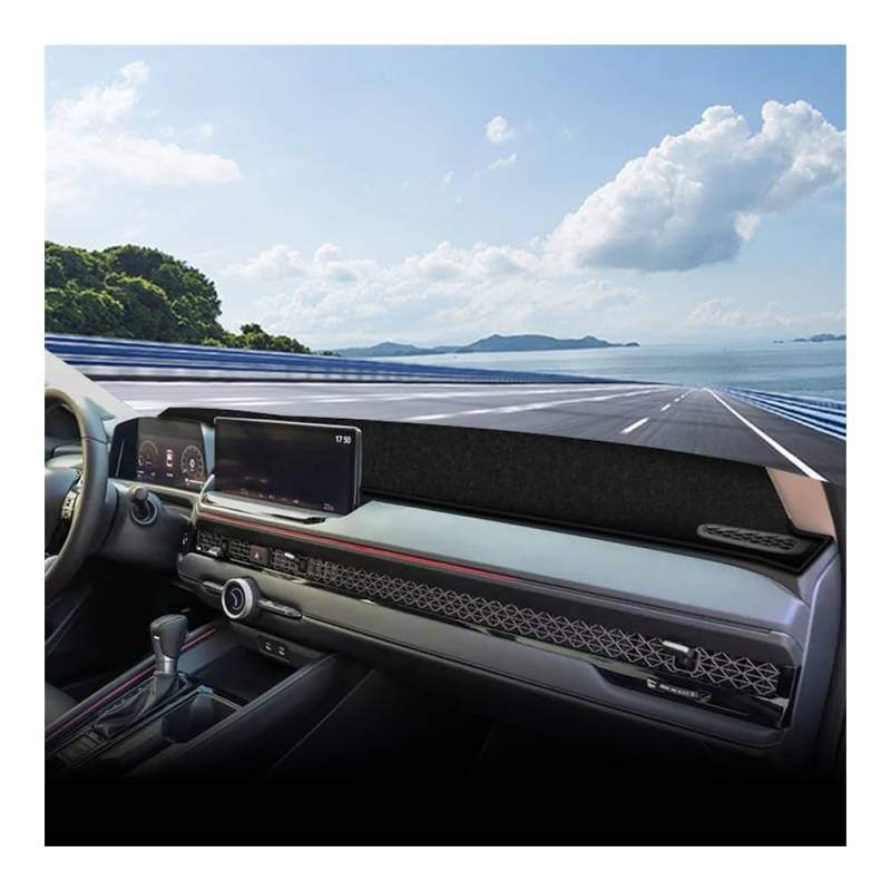 Auto Dashboard Abckung Matte Für Hon┐da Für Accord 11 2023 2024 Auto-Armaturenbrett-Abdeckung Armaturenbrett-Matte Sonnenschutz Instrumententafel Rutschfest(A Black Side) von MLTLKPPVNG