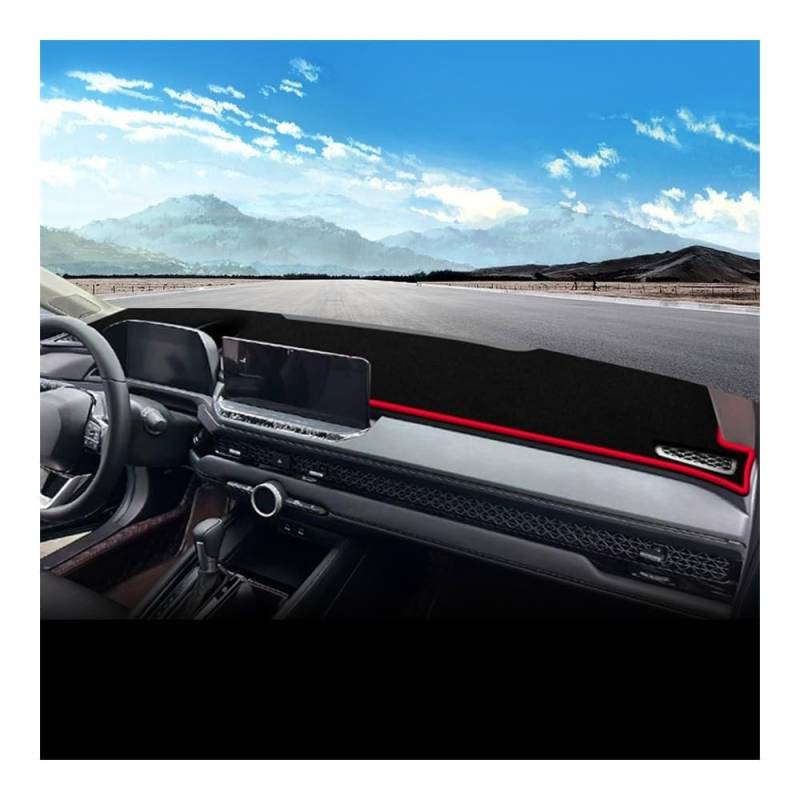 Auto Dashboard Abckung Matte Für Hon┐da Für Accord 11 2023 2024 Auto-Armaturenbrett-Abdeckung Armaturenbrett-Matte Sonnenschutz Instrumententafel Rutschfest(A Red Side) von MLTLKPPVNG