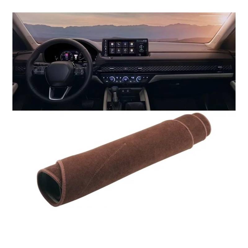 Auto Dashboard Abckung Matte Für Hon┐da Für Accord 11 2023 2024 Auto-Armaturenbrett-Abdeckung Armaturenbrett-Matte Sonnenschutz Instrumententafel Rutschfest(B Brown) von MLTLKPPVNG