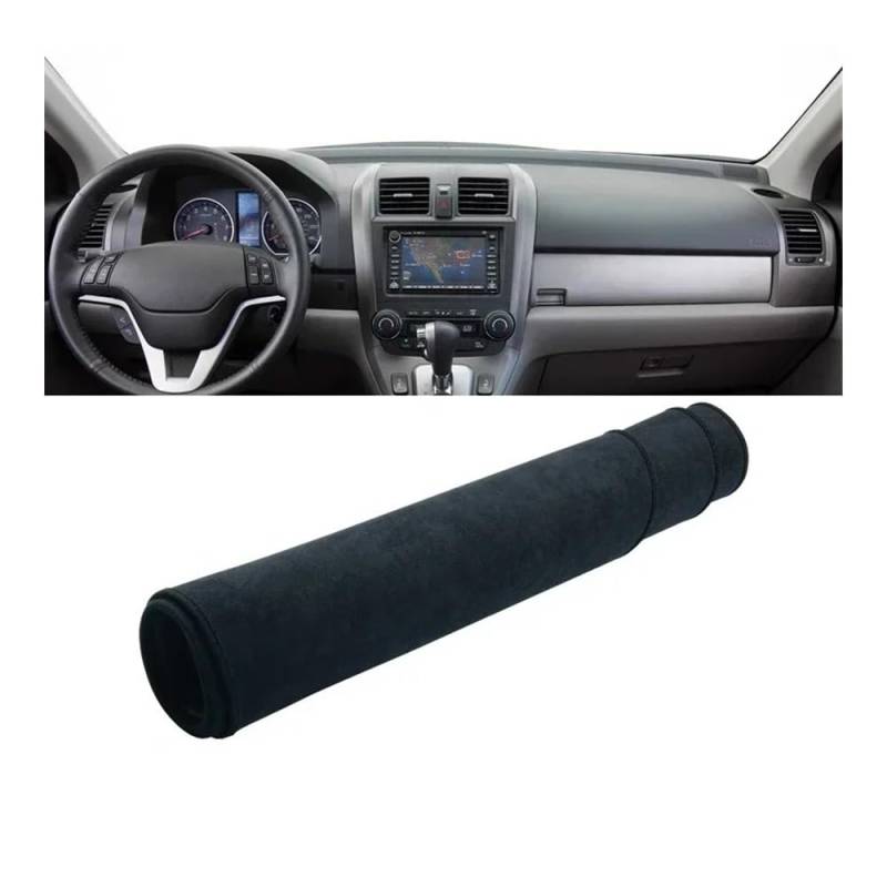 Auto Dashboard Abckung Matte Für Hon┐da Für CRV III MK3 2007 2008 2009 2010 2011 Auto-Armaturenbrett-Abdeckung Armaturenbrett-Matte Sonnenschutz Rutschfeste Unterlage(B Black LHD) von MLTLKPPVNG