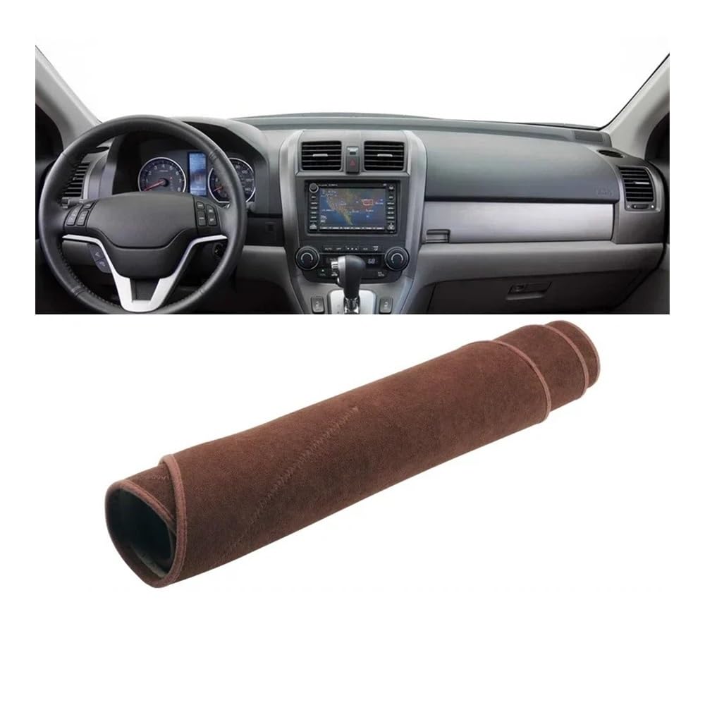Auto Dashboard Abckung Matte Für Hon┐da Für CRV III MK3 2007 2008 2009 2010 2011 Auto-Armaturenbrett-Abdeckung Armaturenbrett-Matte Sonnenschutz Rutschfeste Unterlage(B Brown LHD) von MLTLKPPVNG