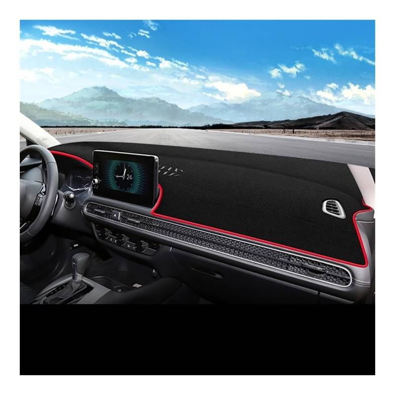 Auto Dashboard Abckung Matte Für Hon┐da Für HR-V Vezel 2023 2024 Auto Dashboard Abdeckung Dash Matte Sonnenschutz Instrument Panel Nicht-slip Pad(A Red Side) von MLTLKPPVNG