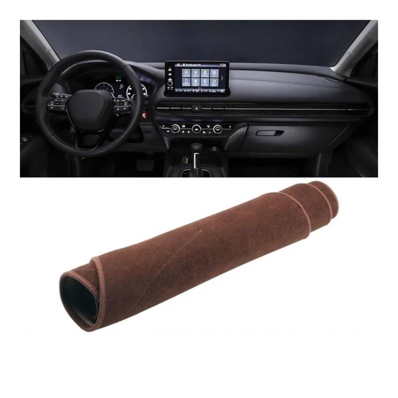 Auto Dashboard Abckung Matte Für Hon┐da Für HR-V Vezel 2023 2024 Auto Dashboard Abdeckung Dash Matte Sonnenschutz Instrument Panel Nicht-slip Pad(B Brown) von MLTLKPPVNG
