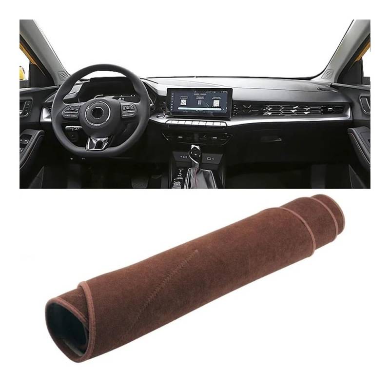 Auto Dashboard Abckung Matte Für MG 5 2020 2021 2022 2023 Auto Dashboard Abdeckung Dash Matte Sonnenschutz Vermeiden Licht Nicht-slip Pad(B Brown LHD) von MLTLKPPVNG