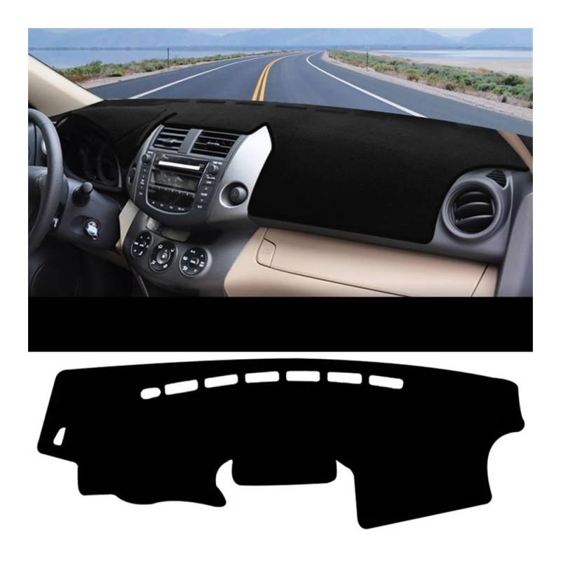 Auto Dashboard Abckung Matte Für Toy&ota Für R&AV4 XA30 2006 2007 2008 2009 2010 2011 2012 Auto-Armaturenbrett-Abdeckung Armaturenbrett-Matte Sonnenschutzpolster(A Black Side) von MLTLKPPVNG