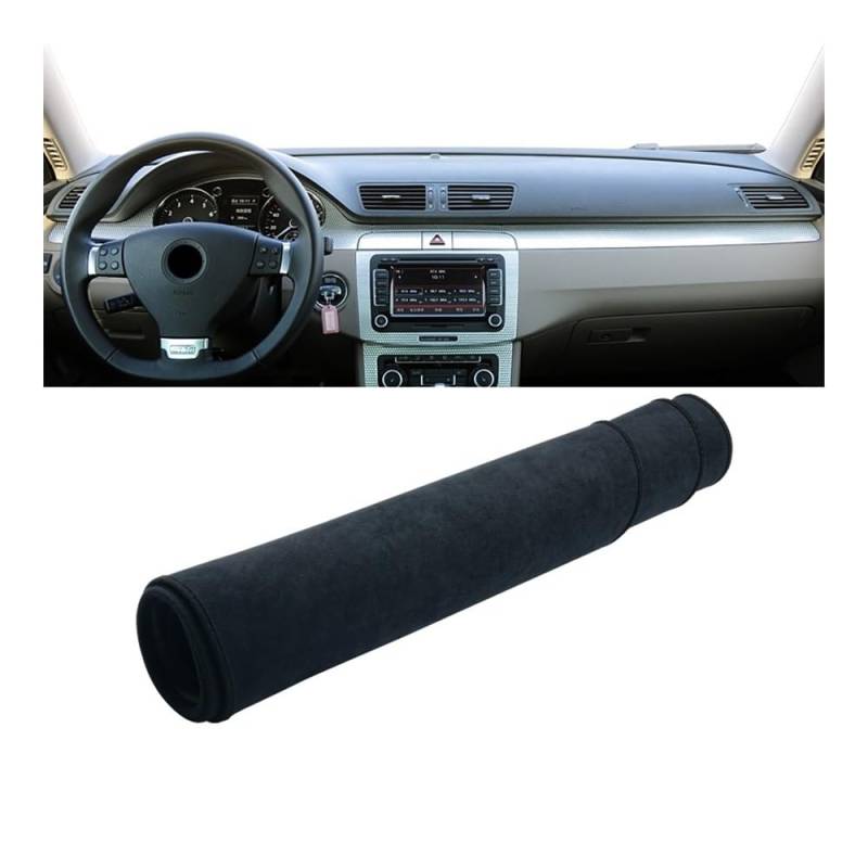 Auto Dashboard Abckung Matte Für V&W Für Passat B6 CC 2005 2006 2007 2008 2009 2010 2011 2012 Auto-Armaturenbrett-Abdeckung Armaturenbrett-Matte Sonnenschutzpolster(B Black LHD) von MLTLKPPVNG