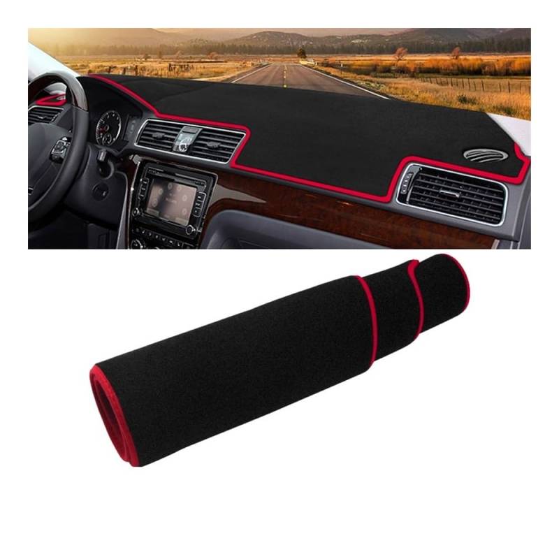 Auto Dashboard Abckung Matte Für V&W Für Passat B7 2013 2014 Auto Dashboard Abdeckung Dash Matte Sonnenschutz Non-slip Pad(Red Side) von MLTLKPPVNG