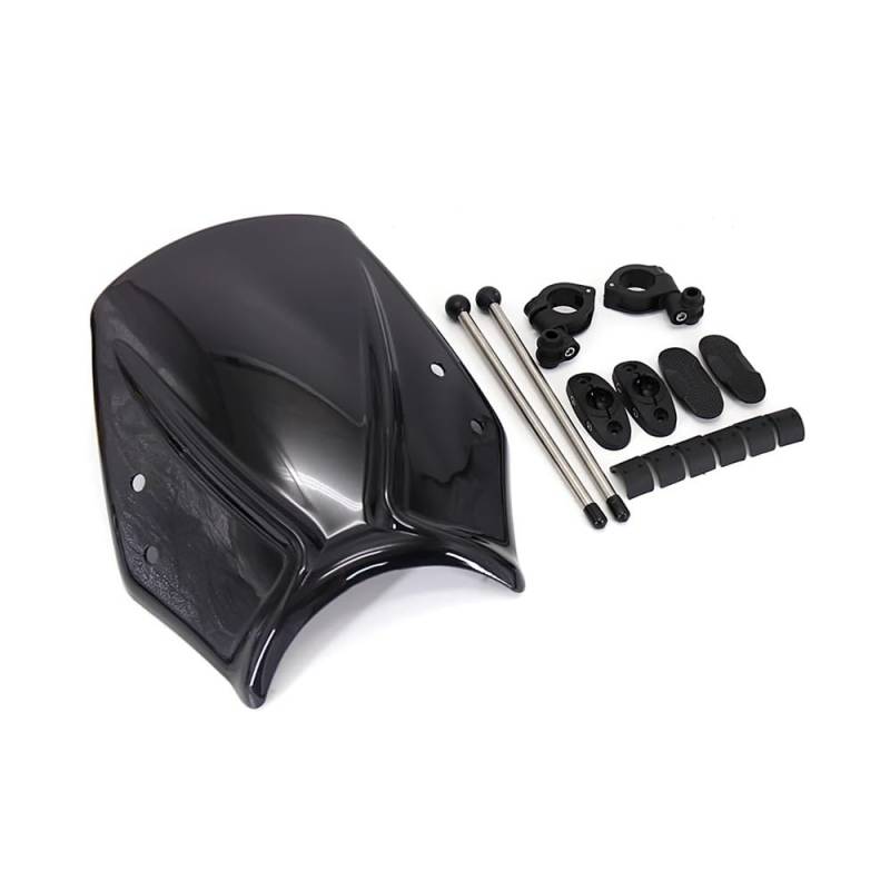 MLTLKPPVNG Windschild Spoiler 2016-Frontscheibe Windschutz Bildschirm Wind Schild Deflektor Schutz Für Y&amaha Für XSR 700 Für Xsr 900 Für XSR700 Für XSR900(Black) von MLTLKPPVNG