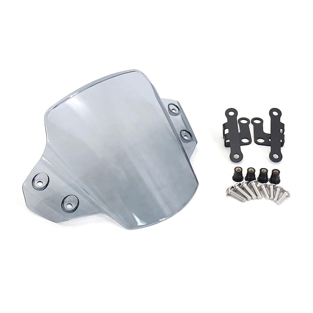MLTLKPPVNG Windschild Spoiler 3 Farben Motorrad Windschutzscheibe Windabweiser Windschutz Für Y&amaha Für MT09 Für MT 09 Für MT-09 Für Mt09 2021 2022 2023(Smoky Gray) von MLTLKPPVNG