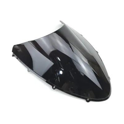 MLTLKPPVNG Windschild Spoiler Double Bubble Windschutzscheibe Für Du&Cati 848 1098 1198 1098s 1198s Windschutzscheibe Windabweiser Schwarz Klar(Black) von MLTLKPPVNG