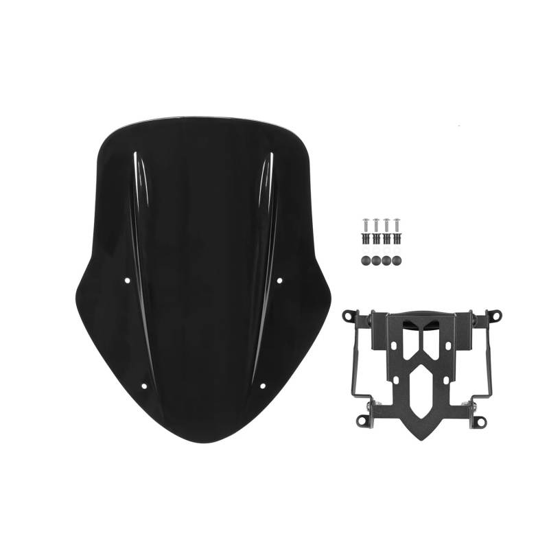 MLTLKPPVNG Windschild Spoiler Für Du&Cati Für Diavel 1260 S 2019 2020 2021 2022 Motorrad Windschutzscheibe Windabweiser Mit Montage Halterung Windschutzscheibe(Rauch) von MLTLKPPVNG