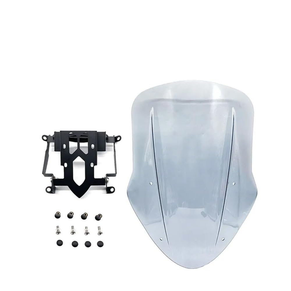 MLTLKPPVNG Windschild Spoiler Für Du&Cati Für Diavel 2014-2021 Motorrad Teile Windschutz Abdeckung Windabweiser Mit Montage Halterung(Light Smoke 19-2021) von MLTLKPPVNG