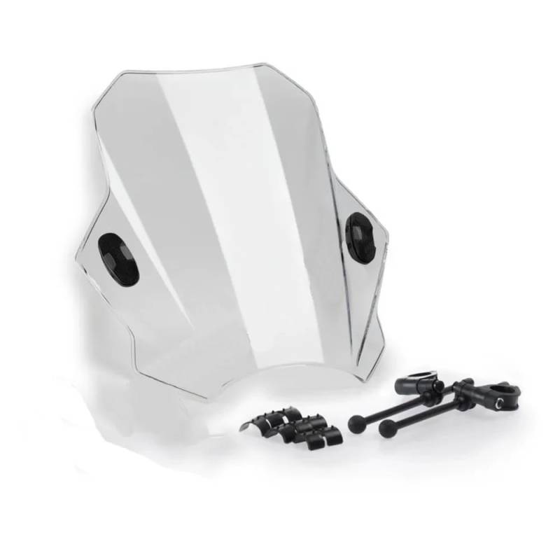 MLTLKPPVNG Windschild Spoiler Für Für CB125R Für CB150R Für CB250R Für CB300R 2018 2019 2020 2021 2022 2023 22mm 25mm 28mm Motorrad ABS Kunststoff Einstellbare Windschutzscheibe(Transparent) von MLTLKPPVNG
