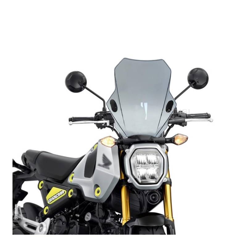 MLTLKPPVNG Windschild Spoiler Für Hon┐da Für Grom 2021 2022 Motorrad Windschutzscheibe Frontspoiler Windschutzscheibe Abdeckung Bildschirm(Grau) von MLTLKPPVNG