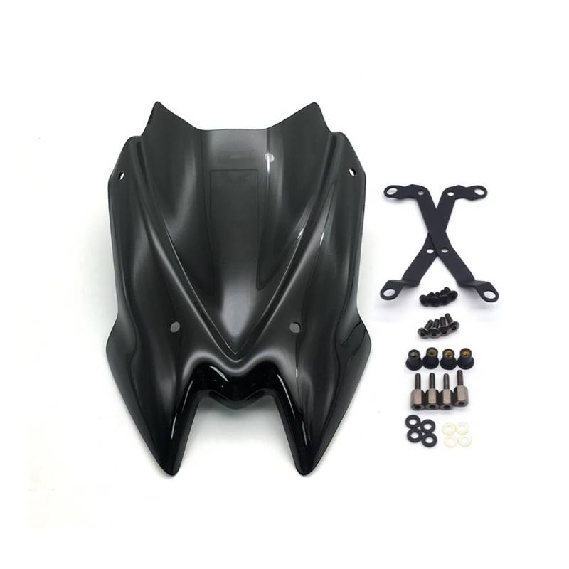 MLTLKPPVNG Windschild Spoiler Für K&awasaki Für Z900 2020 2021 2022 Motorrad Sport Windschutzscheibe Windschutz Visier Double Bubble(Black) von MLTLKPPVNG