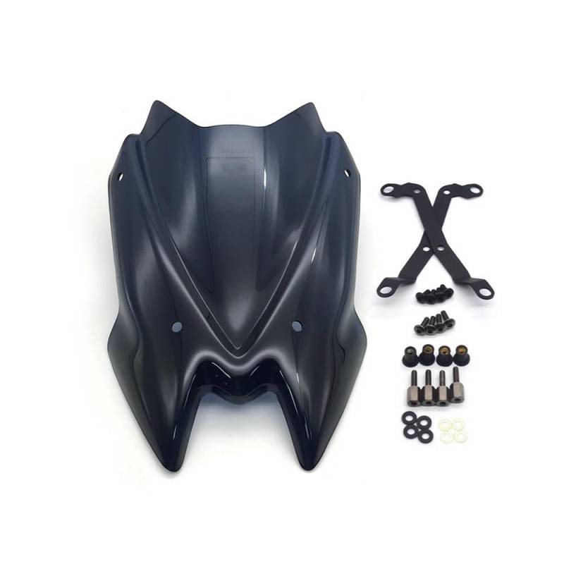 MLTLKPPVNG Windschild Spoiler Für K&awasaki Für Z900 2020 2021 2022 Motorrad Sport Windschutzscheibe Windschutz Visier Double Bubble(Rauch) von MLTLKPPVNG