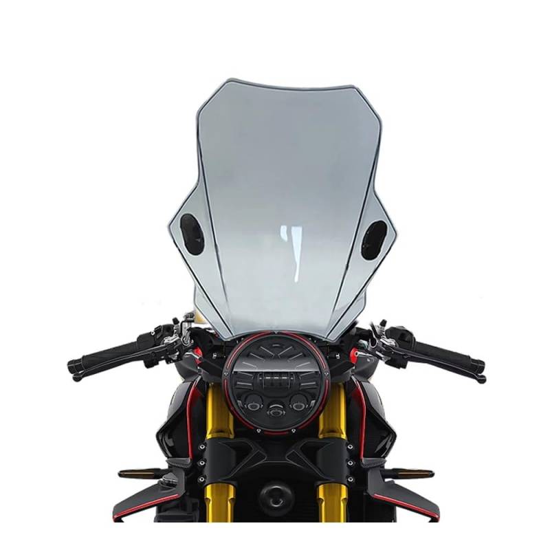 MLTLKPPVNG Windschild Spoiler Für M&V Für Agusta BRUTALE 1000RR Für Rush 1000 2020-2023 Universal Windschutzscheibe Windschutzscheibe Abdeckungen Bildschirm Rauch Objektiv Motorräder Deflektor(Gray) von MLTLKPPVNG