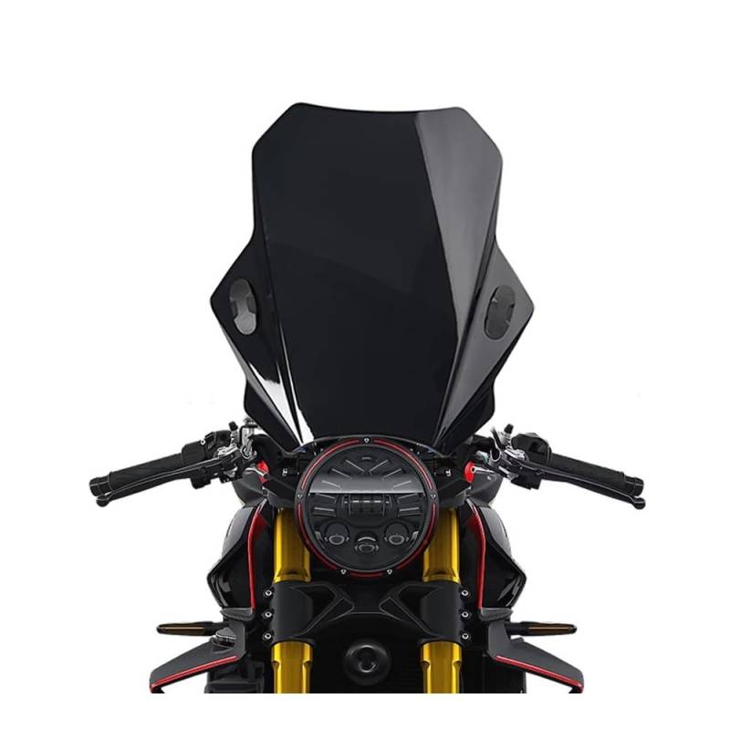 MLTLKPPVNG Windschild Spoiler Für M&V Für Agusta Für BRUTALE 1000RR Für Rush 1000 2020 2021 2022 2023 2024 Frontscheibe Windschutzscheibe Windschutz Deflektorschutz(Black) von MLTLKPPVNG