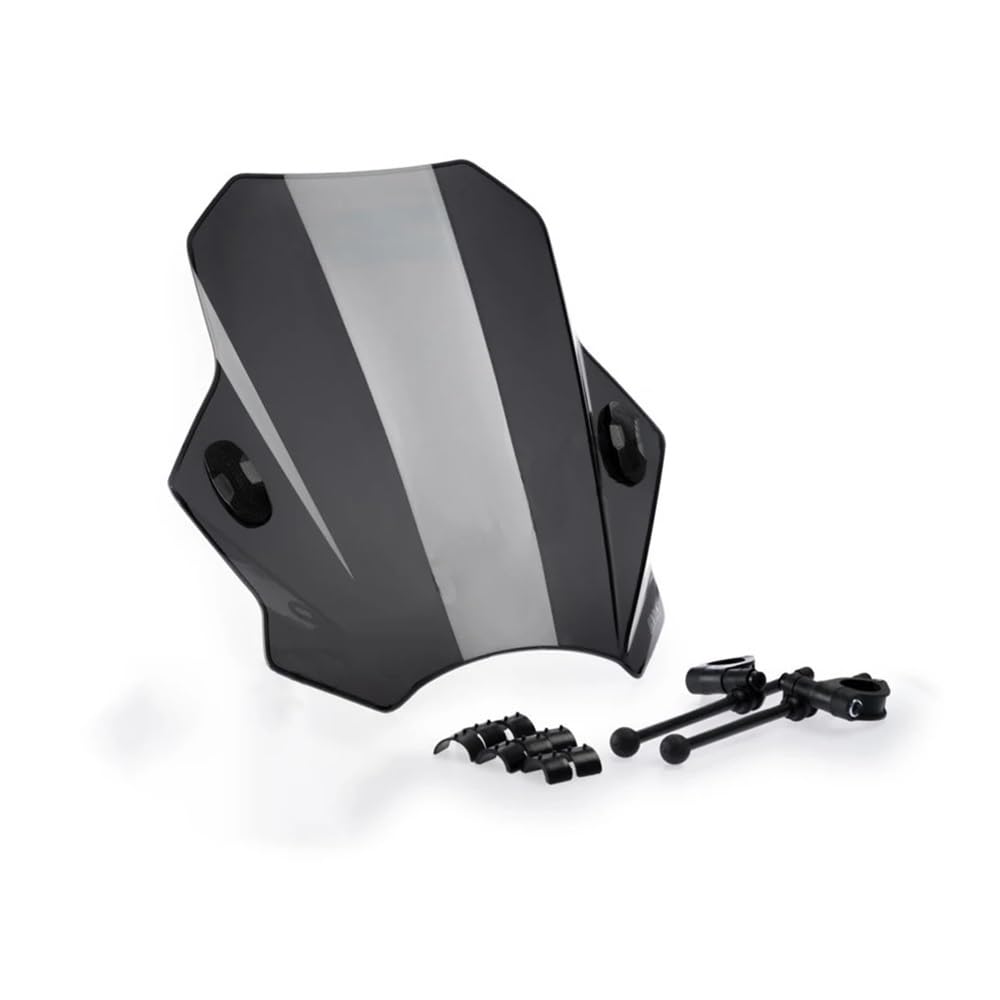 MLTLKPPVNG Windschild Spoiler Für M&V Für Agusta Für BRUTALE 1000RR Rush 1000 2020-2022 2023 Universal Windschutzscheibe Deckt Bildschirm Rauch Objektiv Motorräder Deflektor(Black) von MLTLKPPVNG