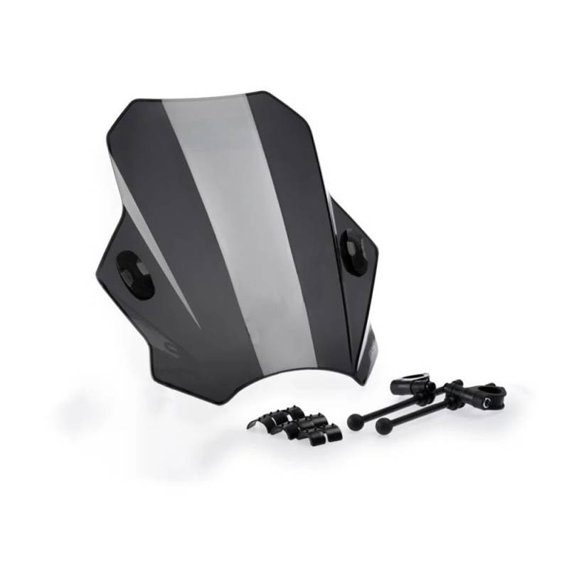 MLTLKPPVNG Windschild Spoiler Für M&V Für Agusta Für BRUTALE 1000RR Rush 1000 2020-2022 2023 Universal Windschutzscheibe Deckt Bildschirm Rauch Objektiv Motorräder Deflektor(Black) von MLTLKPPVNG