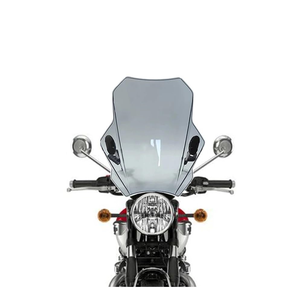 MLTLKPPVNG Windschild Spoiler Für TRIUM&PH Für Bonneville T100 T120 / Speed ​​​​Twin/Straße Für Scrambler 2022 2021 Motorrad Einstellbare Wind Bildschirm Windschutzscheibe(Grau) von MLTLKPPVNG