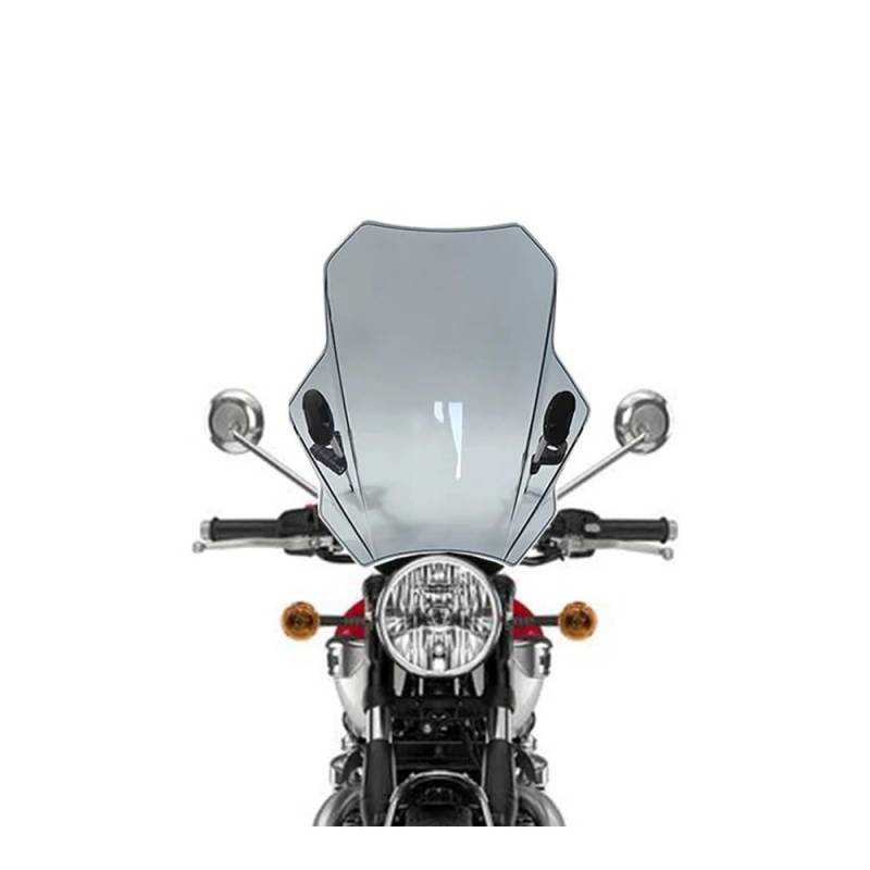 MLTLKPPVNG Windschild Spoiler Für TRIUM&PH Für Bonneville T100 T120 / Speed ​​​​Twin/Straße Für Scrambler 2022 2021 Motorrad Einstellbare Wind Bildschirm Windschutzscheibe(Grau) von MLTLKPPVNG