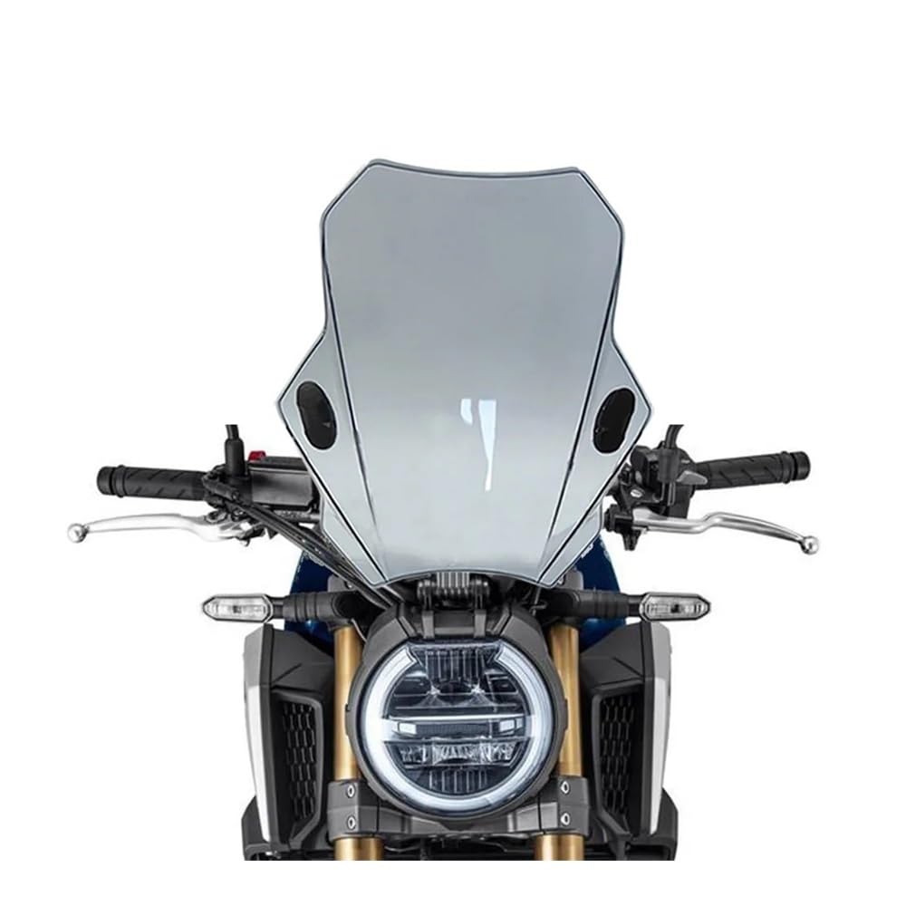 MLTLKPPVNG Windschild Spoiler Motorrad ABS Kunststoff Einstellbare Windschutzscheibe Für Für CB650R Für NEO Sports Cafe Für CB900F Für Hornet Für CBF500 Für CBF600(Grau) von MLTLKPPVNG