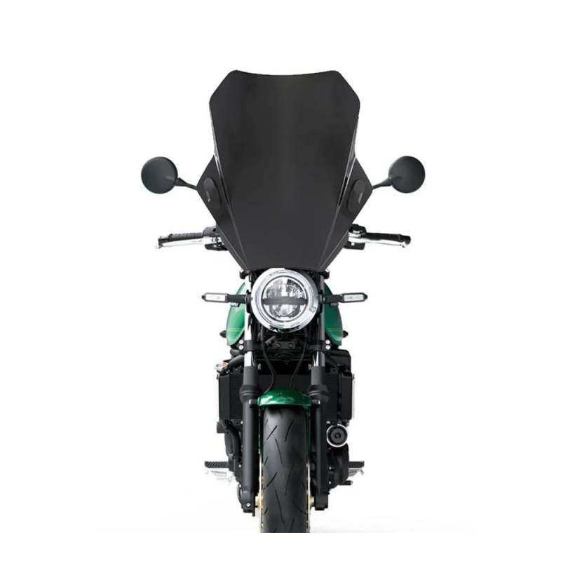 MLTLKPPVNG Windschild Spoiler Motorrad ABS Kunststoff Einstellbare Windschutzscheibe Für K&awasaki Für Z650 Für Z650 RS 2022 Für Z 650 RS(Black) von MLTLKPPVNG