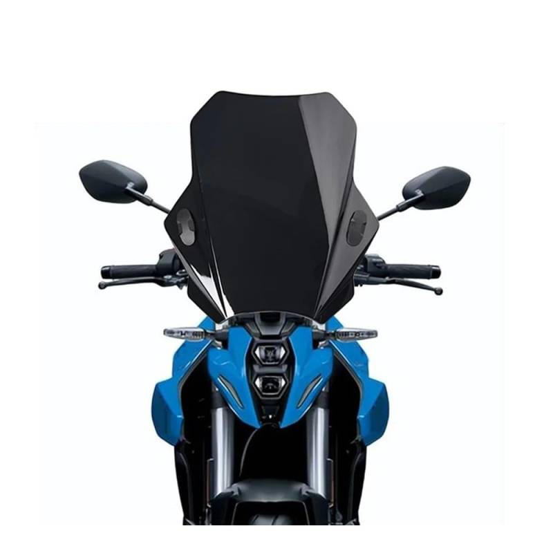 MLTLKPPVNG Windschild Spoiler Motorrad ABS Kunststoff Einstellbare Windschutzscheibe Für Suzu&ki Für F GSX-8S F GSX8S FGSX 8S 2023(Black) von MLTLKPPVNG