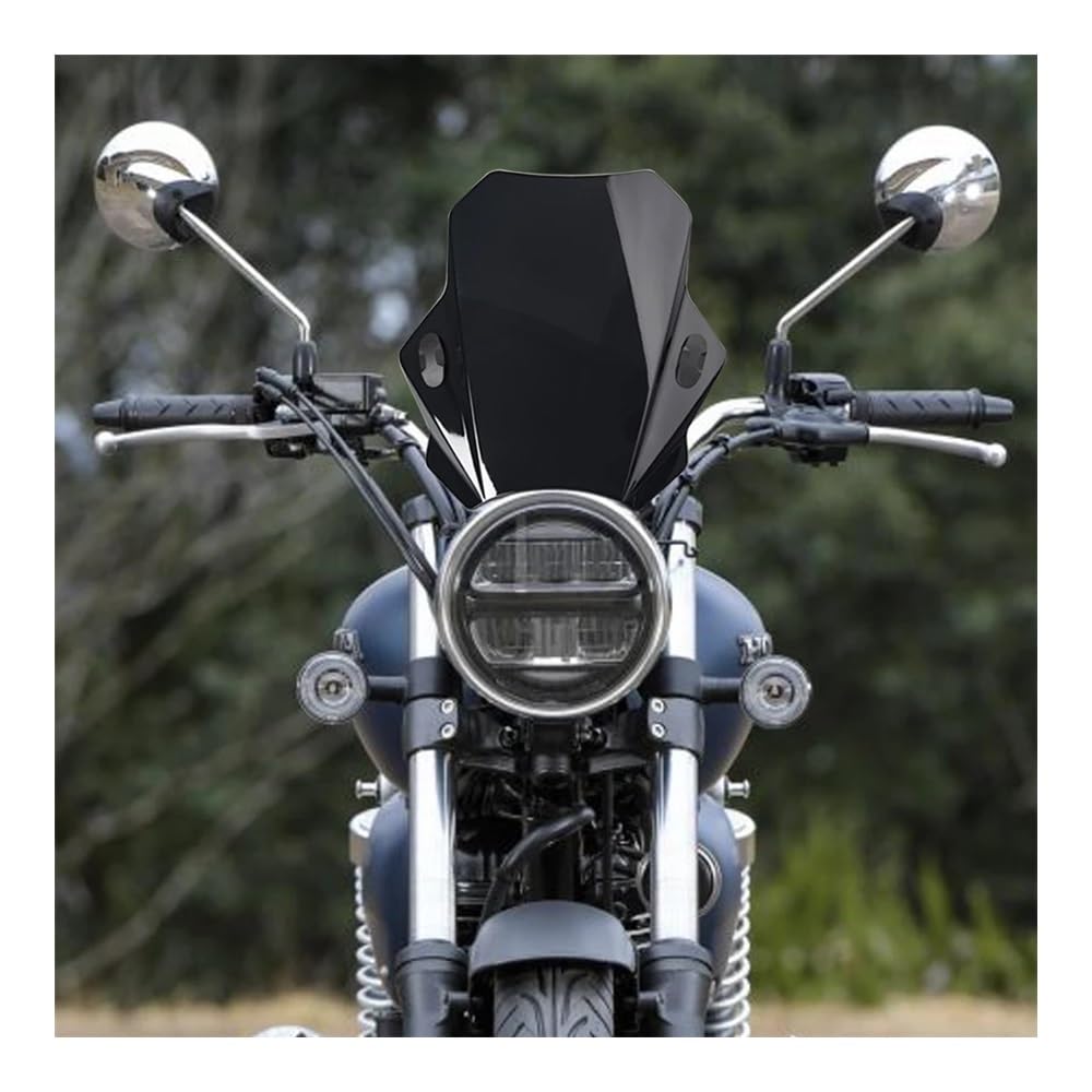 MLTLKPPVNG Windschild Spoiler Motorrad Einstellbare Windschutzscheibe Universal Für Für GB350 Für GB 350 2021 2022(Black) von MLTLKPPVNG