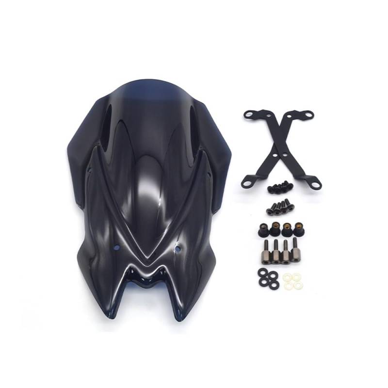 MLTLKPPVNG Windschild Spoiler Motorrad Touring Windschutz Windschutz Visier Für K&awasaki Für Z650 2020 2021 2022 Doppel Blase(Rauch) von MLTLKPPVNG