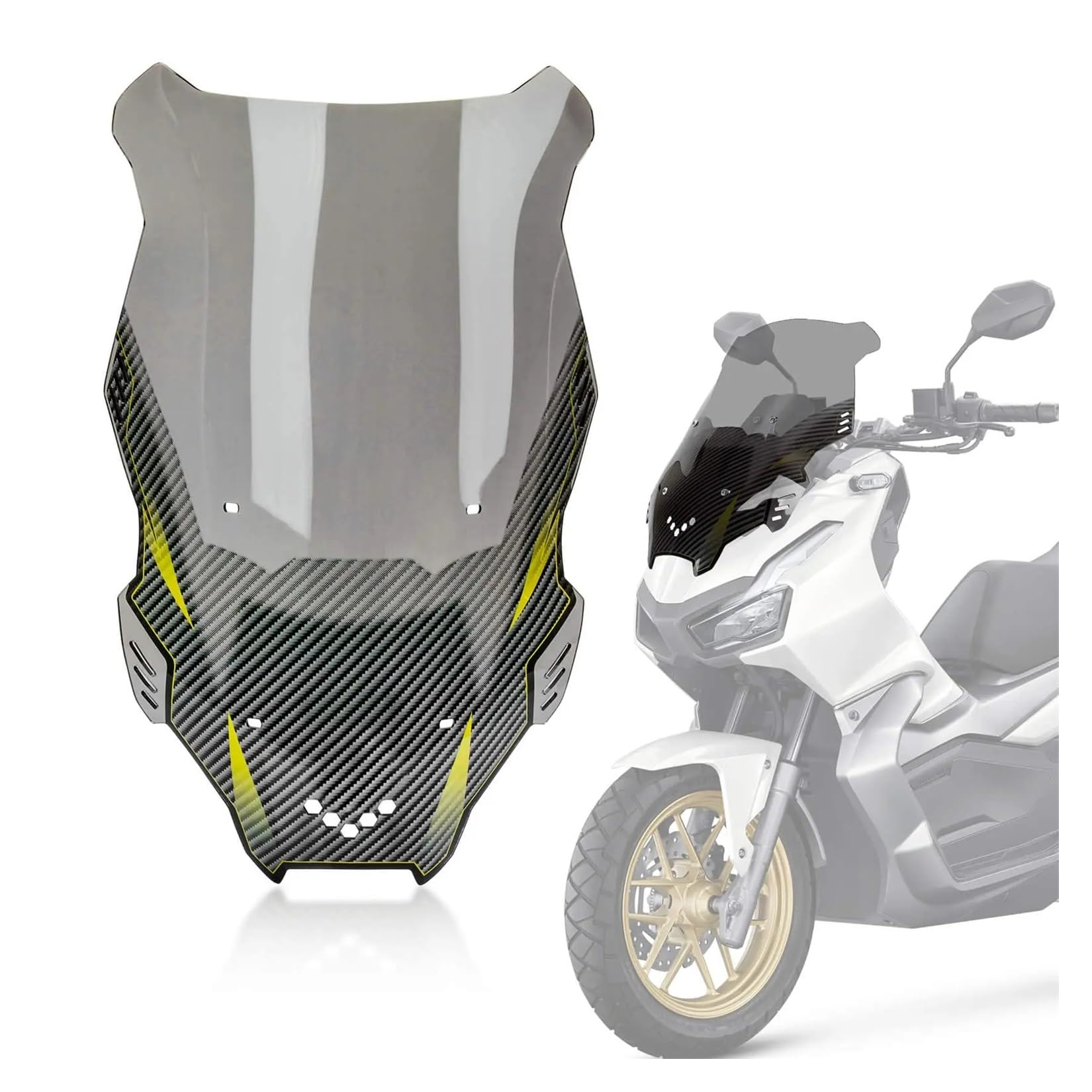 MLTLKPPVNG Windschild Spoiler Motorrad Windschutz Deflektor Schild Für Für ADV125 Für ADV150 2019 2020 2021 2022 Und Für ADV 160 2022 2023 ADV(Rauch) von MLTLKPPVNG