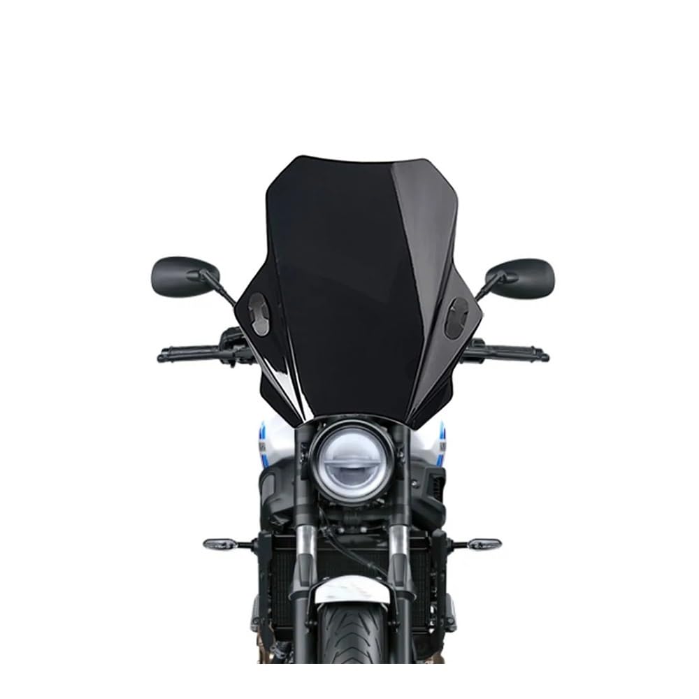 MLTLKPPVNG Windschild Spoiler Motorrad Windschutz Universal Für Y&amaha Für XSR125 Für XSR 125 Legacy Für XSR700 Für XSR900 Für YS125 Für SR700 900 2021 2022(Black) von MLTLKPPVNG