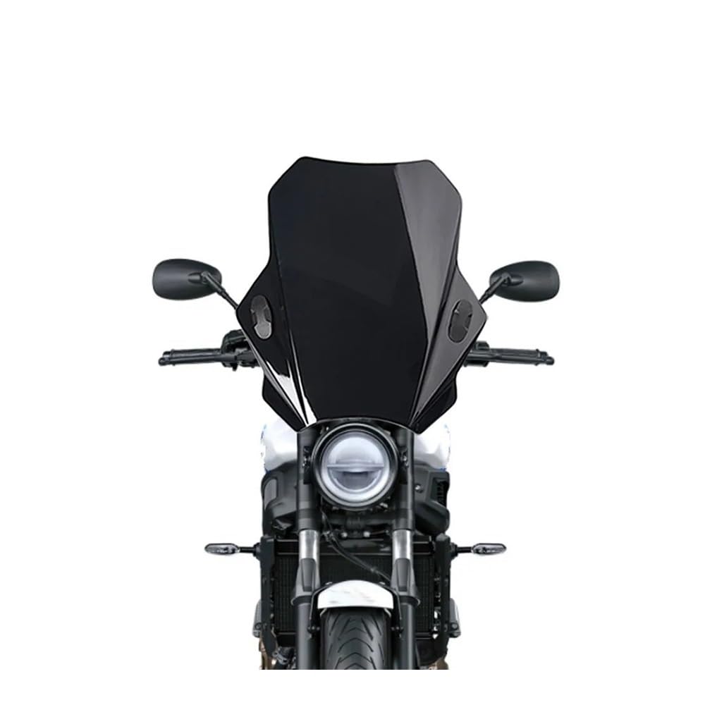 MLTLKPPVNG Windschild Spoiler Motorrad Windschutz Universal Für Y&amaha Für XSR125 Für XSR 125 Legacy Für XSR700 Für XSR900 Für YS125 Für XSR700 900 2021 2022(Black) von MLTLKPPVNG