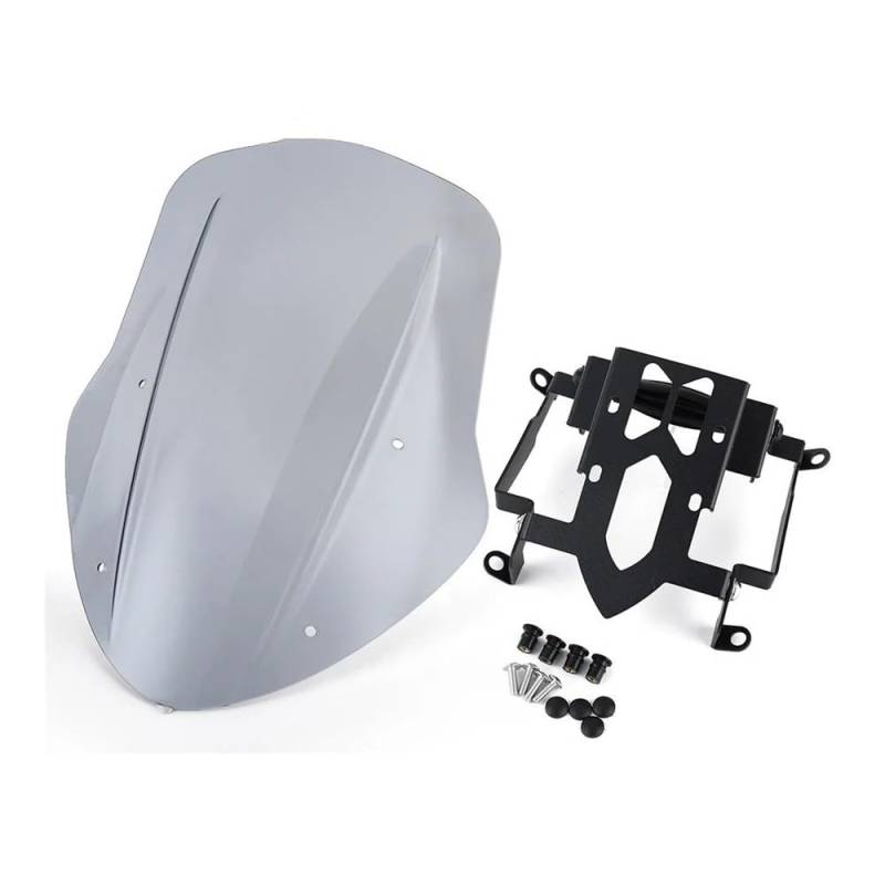 MLTLKPPVNG Windschild Spoiler Motorrad Windschutzscheibe Windschutz Für Du&Cati Für Diavel 2019 2020 2021 Windabweiser Zubehör(Grau) von MLTLKPPVNG