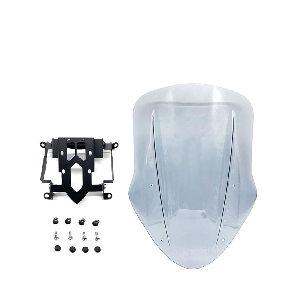 MLTLKPPVNG Windschild Spoiler Motorrad Windschutzscheibe Windschutz Schild Bildschirm Mit Montage Halterung Für Du&Cati Für Diavel 2014 2015 2016 2017 2018 2019 2020(Smoke 2019-2021) von MLTLKPPVNG