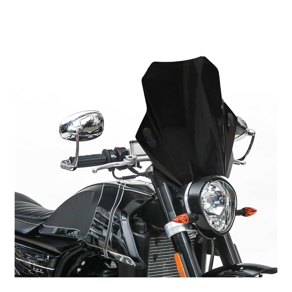 MLTLKPPVNG Windschild Spoiler Motorrad Windschutzscheibe Windschutz Universal Für Mondial Für HPS 125 Für HPS 300 Für HPS125 Für HPS300(Black) von MLTLKPPVNG