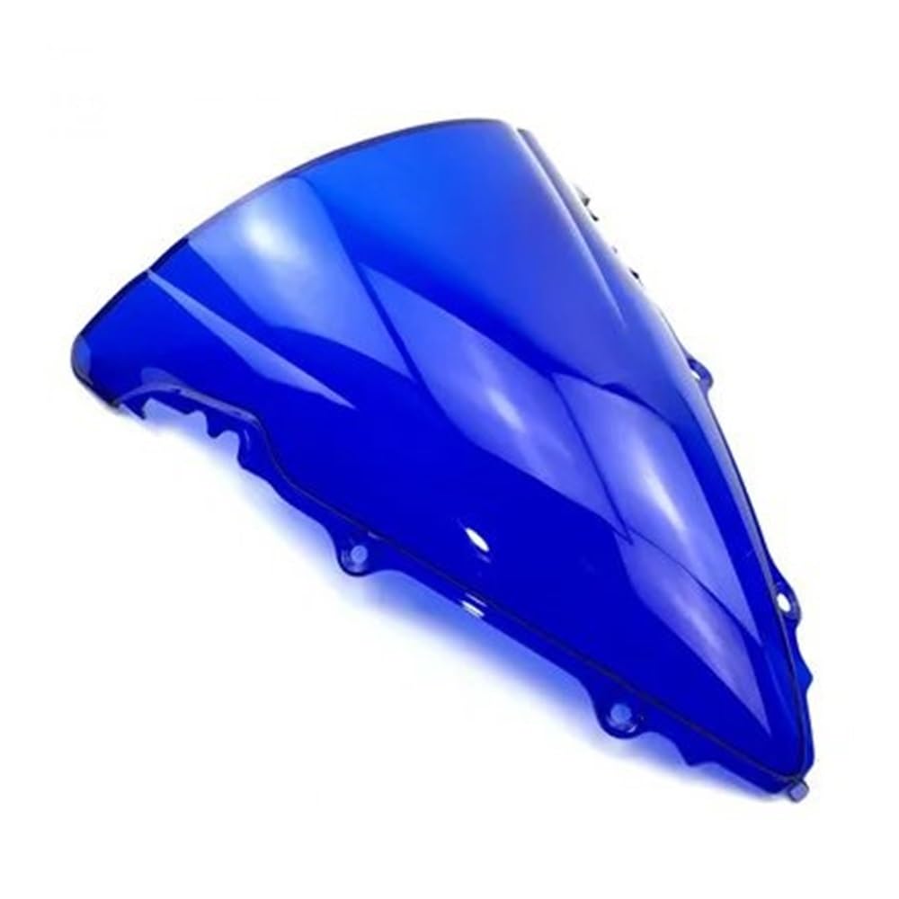 MLTLKPPVNG Windschild Spoiler Schwarze Windschutzscheibe Double Bubble Für Y&amaha Für YZF600 R6 Für YZF-R6 Für YZF 600 2003 2004 2005(Blue) von MLTLKPPVNG