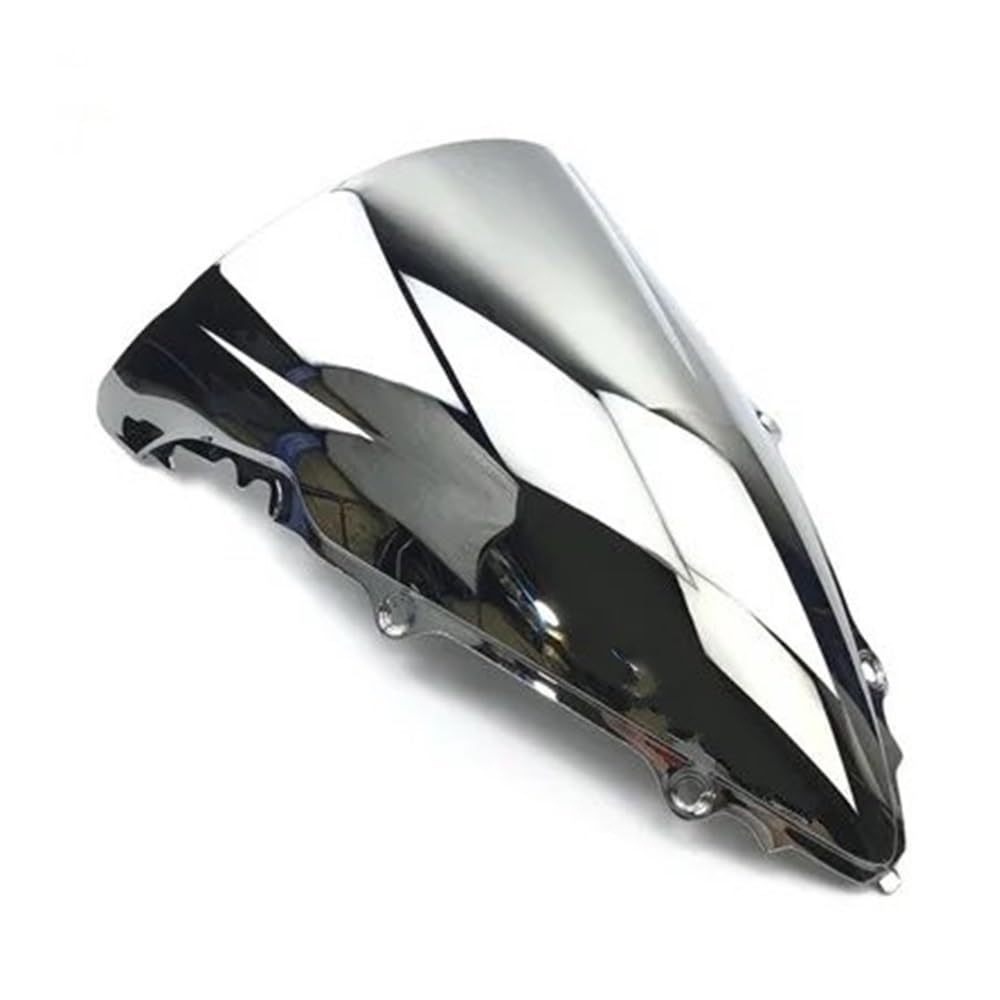 MLTLKPPVNG Windschild Spoiler Schwarze Windschutzscheibe Double Bubble Für Y&amaha Für YZF600 R6 Für YZF-R6 Für YZF 600 2003 2004 2005(Chrom) von MLTLKPPVNG