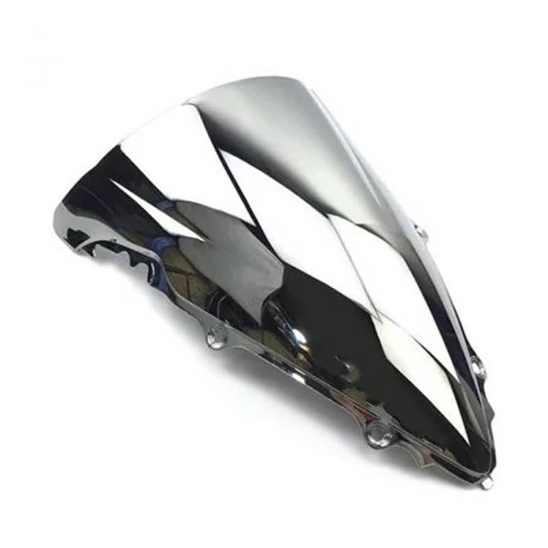 MLTLKPPVNG Windschild Spoiler Schwarze Windschutzscheibe Double Bubble Für Y&amaha Für YZF600 R6 Für YZF-R6 Für YZF 600 2003 2004 2005(Chrom) von MLTLKPPVNG