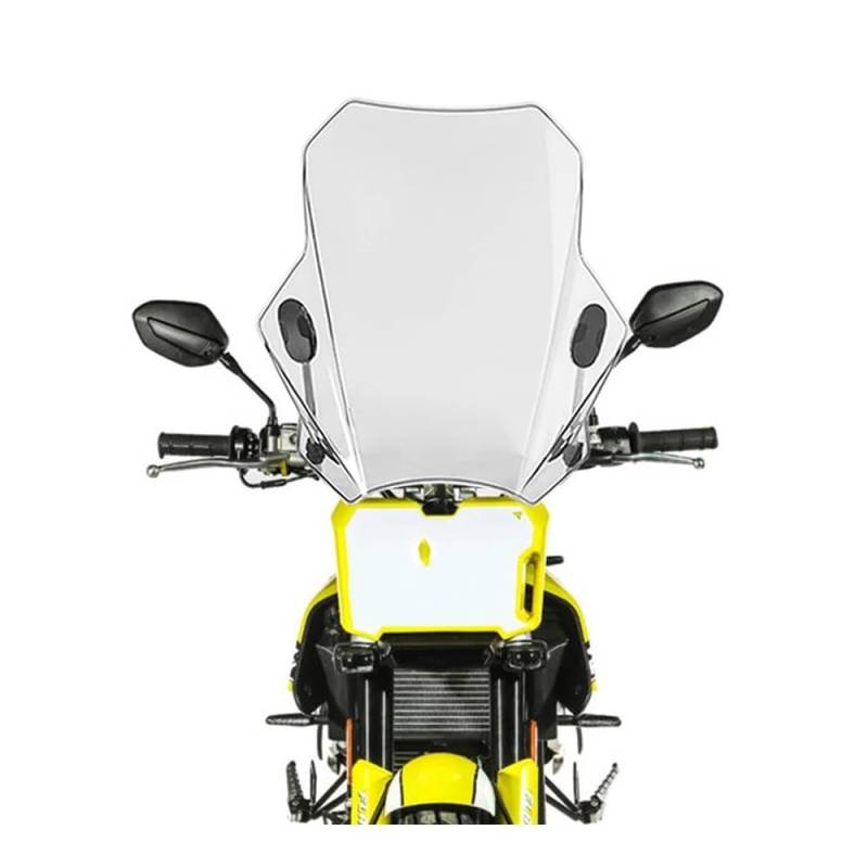 MLTLKPPVNG Windschild Spoiler Universal Motorrad Windschutzscheibe Windschutzscheibe Abdeckungen Bildschirm Rauch Objektiv Motorräder Deflektor Für Hon┐da Für FB Mondial Flache Spur 125(Transparent) von MLTLKPPVNG