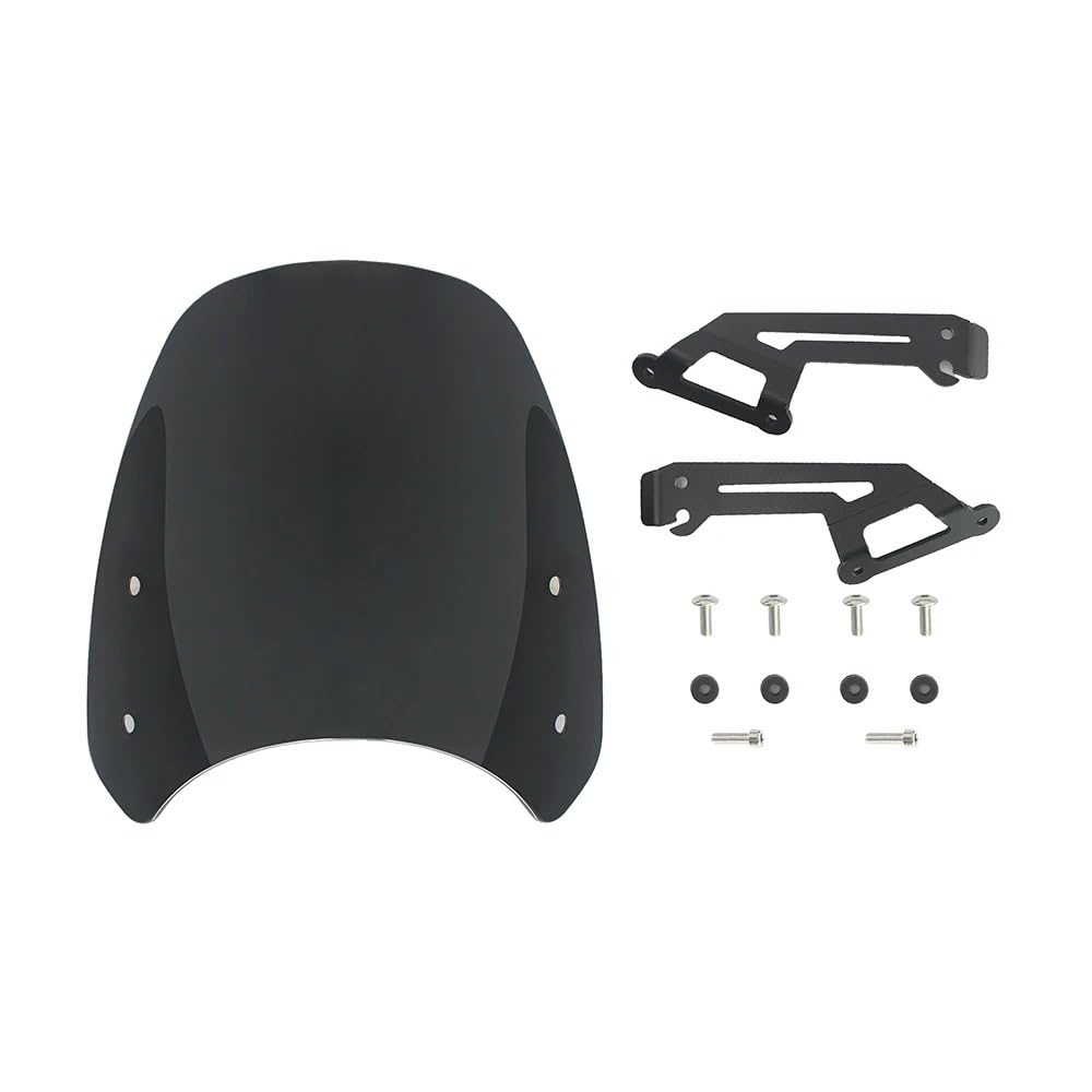 MLTLKPPVNG Windschild Spoiler Windschutzscheibe Für Du&Cati Für Scrambler 400 803 2015-2020 Für Street Classic Für Desert Sled Motorrad Sport Fliegengitter Mit Halterung(Dark Smoke) von MLTLKPPVNG
