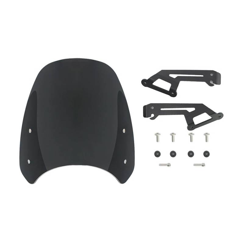 MLTLKPPVNG Windschild Spoiler Windschutzscheibe Für Du&Cati Für Scrambler 400 803 2015-2020 Für Street Classic Für Desert Sled Motorrad Sport Fliegengitter Mit Halterung(Dark Smoke) von MLTLKPPVNG